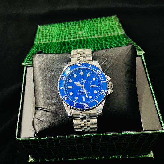 Blue dial Rolex Watch