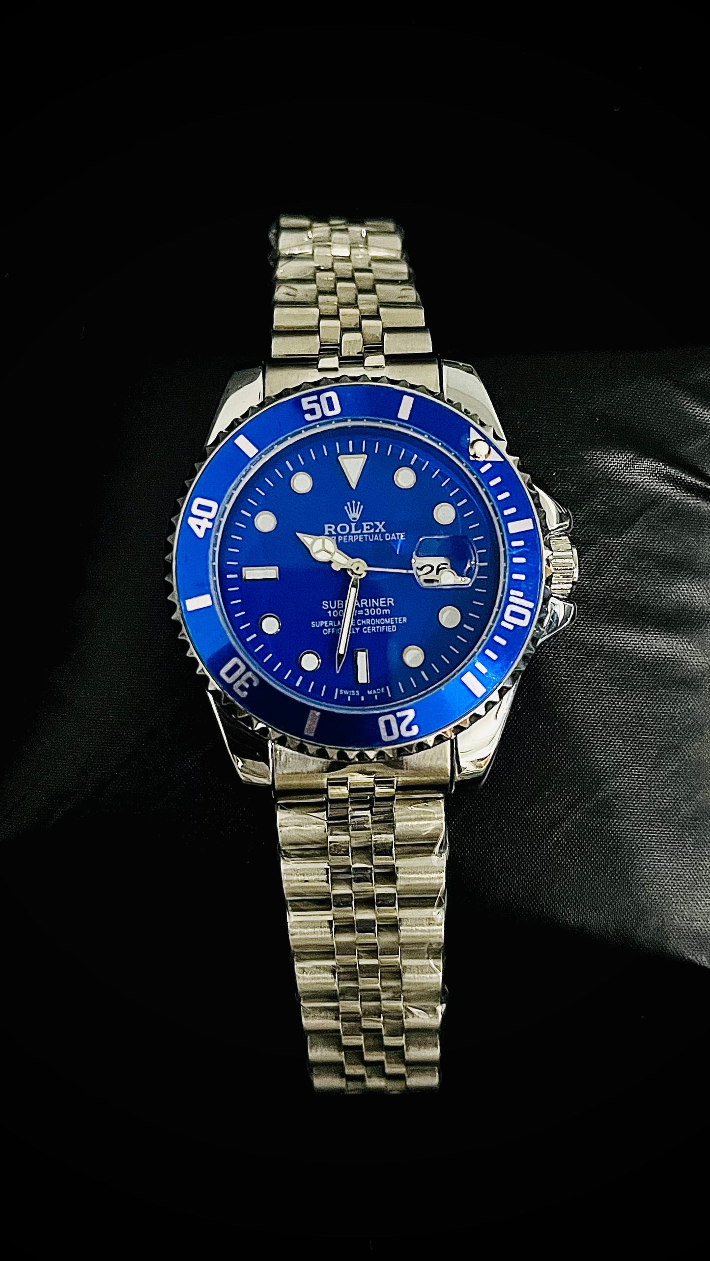 Blue dial Rolex Watch