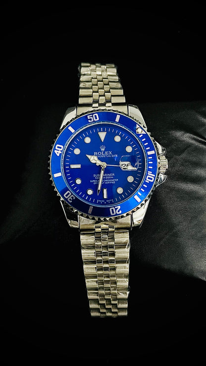 Blue dial Rolex Watch